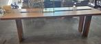 Massief houten Eettafel 270x90 cm van €2.700 voor €250, Huis en Inrichting, Tafels | Eettafels, Ophalen, Glas, 200 cm of meer