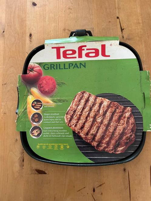 Grillpan van Tefal van gegoten aluminium, Witgoed en Apparatuur, Grillplaten, Nieuw, Ophalen of Verzenden