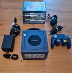 Nintendo Gamecube + Games, Ophalen, Met games, Paars, Zo goed als nieuw
