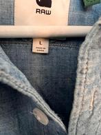 G-Star RAW 3301 Slim Overhemd Maat L, Ophalen of Verzenden, Zo goed als nieuw, Blauw, Halswijdte 41/42 (L)