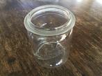 Oude glazen pot (Monopol) 1 Liter, mooi als vaas, Ophalen, Overige kleuren, Minder dan 50 cm, Glas