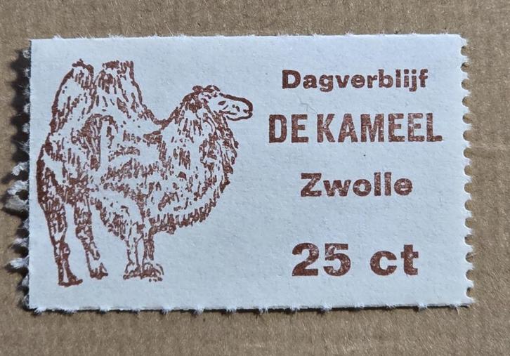 031) ORIGINELE SLUITZEGEL ZWOLLE DAGVERBLIJF DE KAMEEL 25 CT, Postzegels en Munten, Postzegels | Thematische zegels, Postfris