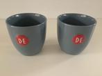 Douwe Egberts mokken grijs 2 stuks nieuw, Huis en Inrichting, Nieuw, Ophalen of Verzenden, Overige stijlen, Kop(pen) en/of Schotel(s)