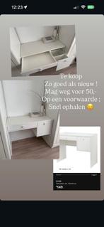 Ikea syvde bureau/kaptafel met glasplaat, Ophalen of Verzenden, Zo goed als nieuw