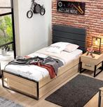 Irony twijfelaar - 120x200 - Eiken/antraciet, Niet ingevuld, Niet ingevuld, Nieuw, Ophalen of Verzenden