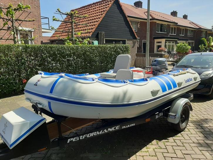 Lodestar 380 Trimax rubberboot + aanhanger – zonder motor!, Watersport en Boten, Rubberboten, Zo goed als nieuw, Overige merken
