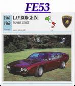 Fe53 autokaart lamborghini espada 400 gt ( 1967 - 1969 ), Ophalen of Verzenden, Zo goed als nieuw, Auto's
