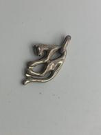 V967 Prachtige zilveren panter hanger, Ophalen of Verzenden, X, Zilver, Dier