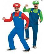 Mario en Luigi pak grote maat L/XL 1x gebruikt, Kleding | Heren, Carnavalskleding en Feestkleding, Maat 52/54 (L), Ophalen of Verzenden