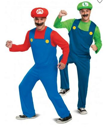 Mario en Luigi pak grote maat L/XL 1x gebruikt 