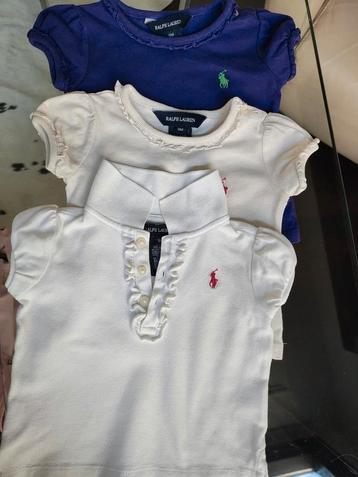 Ralph Lauren 3x t-shirtjes maat 9 m/ 74 cm beschikbaar voor biedingen