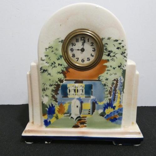 Keramisch art deco decor uurwerk van BIHL [1150], Antiek en Kunst, Antiek | Overige Antiek, Ophalen