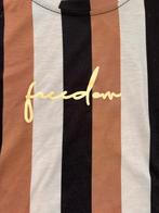 Gestreept T-shirt met 'Freedom' Opdruk, Ophalen of Verzenden, Zo goed als nieuw, Maat 48/50 (M), Overige kleuren