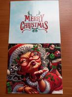 Kerstkaart vrouw funny diamond painting 75 = 1,75, Ophalen of Verzenden, Nieuw, Kerst