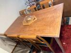 Mooie houten eettafel met 6 stoelen, Huis en Inrichting, Tafels | Eettafels, Ophalen, Rechthoekig, 150 tot 200 cm, 50 tot 100 cm