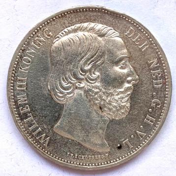 Nederland 2-1/2 Gulden 1870 Willem III Rijksdaalder zilver beschikbaar voor biedingen