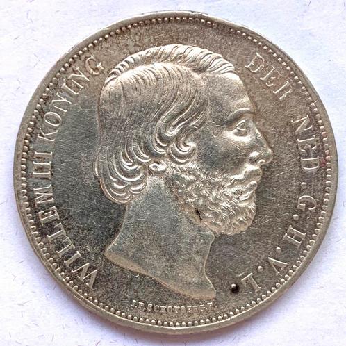 Nederland 2-1/2 Gulden 1870 Willem III Rijksdaalder zilver, Postzegels en Munten, Munten | Nederland, 2½ gulden, Koning Willem III