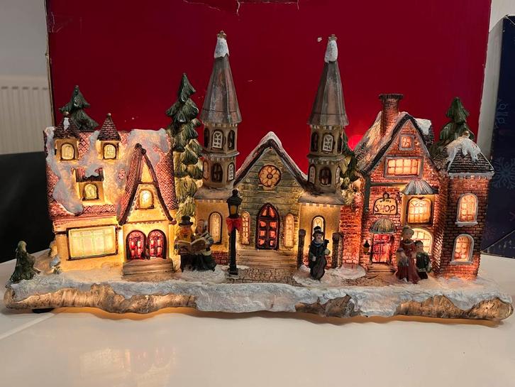 2 setjes Kerstdorp met verlichting, Diversen, Kerst, Zo goed als nieuw, Ophalen of Verzenden