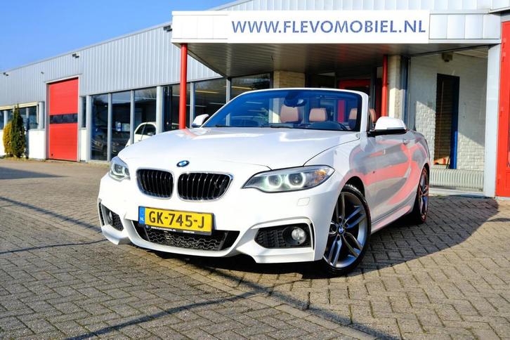 BMW 2-serie Cabrio 220i M Sport Aut. Leder|Xenon|HarmanKardo, Auto's, BMW, Bedrijf, Te koop, 2-Serie, ABS, Airbags, Airconditioning