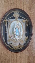 Antieke Bijzondere ovalen lijst met glas, afb. Madonna, Ophalen of Verzenden