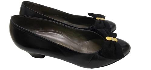 zwarte leer vintage pump van Bally maat 39 (6624), Kleding | Dames, Schoenen, Pumps, Zwart, Verzenden