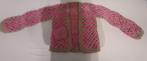 Warm gehaakt vest, roze en grijs, maat M, Kleding | Dames, Truien en Vesten, Ophalen of Verzenden, Nieuw, Maat 38/40 (M), Roze