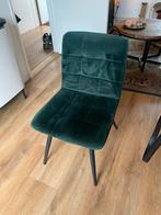 Velvet groene stoel, Huis en Inrichting, Stoelen, Ophalen, Zo goed als nieuw, Overige kleuren, Eén