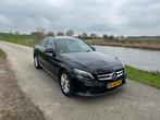 Mercedes-Benz C-klasse C-180 9G-Tronic-CarPlay-Opendak-Camer, Leder en Stof, Zwart, 1595 cc, Bedrijf