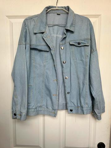 NWT Merkloos Shacket Maat XL Blauw Denim Open 