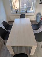Eettafel + 8 stoelen, Huis en Inrichting, Tafels | Eettafels, Ophalen, 50 tot 100 cm, Zo goed als nieuw, Vijf personen of meer