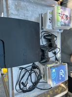 PS3 Slim + 2 Controllers + Games Playstation, Met 2 controllers, Slim, Gebruikt, Met games