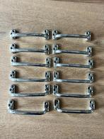 12 stuks handgreep jaren 30 stijl, Ophalen of Verzenden, Gebruikt, Chroom, Klink of Kruk
