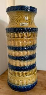 Vintage Scheurich vaas West Germany - Blauw/Geel, Antiek en Kunst, Ophalen