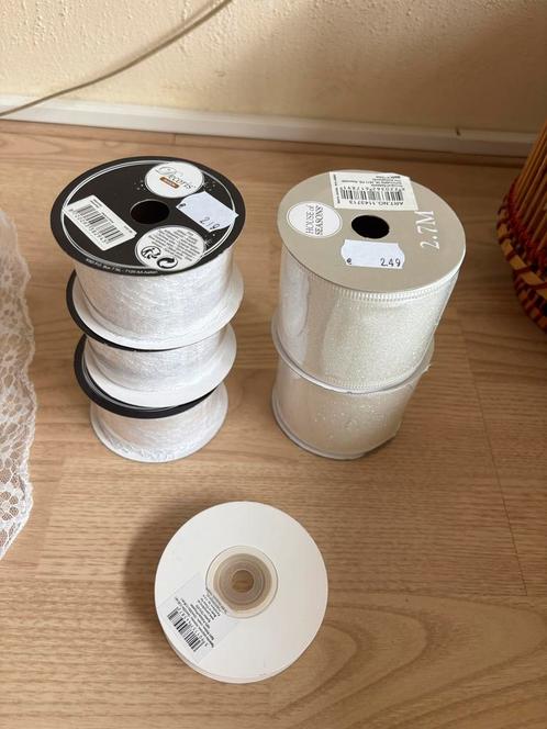 Lint voor bruiloft, Hobby en Vrije tijd, Naaien en Fournituren, Zo goed als nieuw, Lint, Band of Elastiek, Ophalen of Verzenden