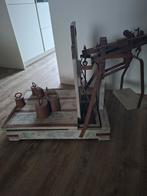 Bascule weegschaal met gewichten, Ophalen, Hout