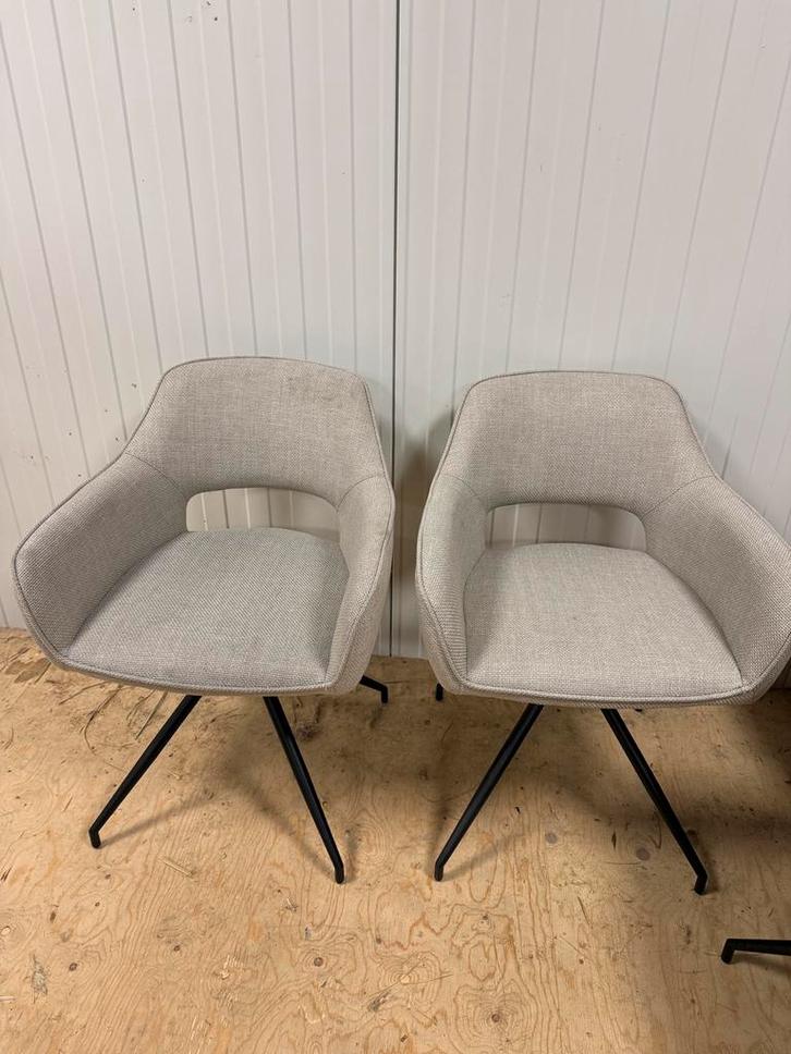 10 x nieuwe draaibare licht grijze eetkamerstoelen, Huis en Inrichting, Stoelen, Zo goed als nieuw, Vijf, Zes of meer stoelen