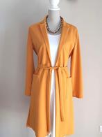 Casual lange tussenseizoensjas/cardigan in oker gele kleur, Verzenden, Nieuw, Maat 38/40 (M), Geel