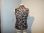 Moschino cheapandchic deels zijde top animal bef ruffels M, Maat 38/40 (M), Verzenden, Beige, Moschino