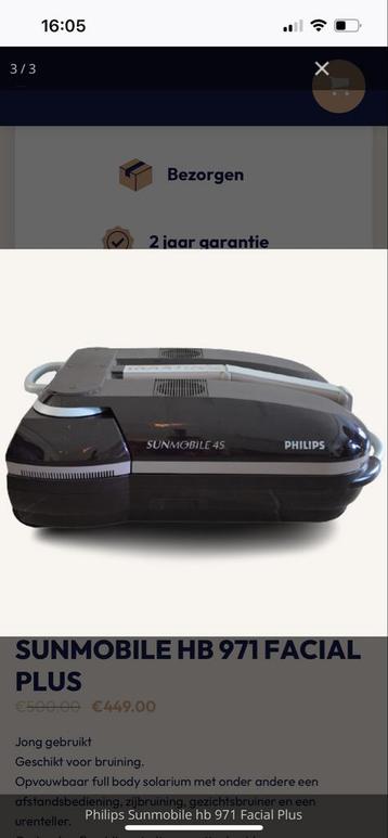 Philips Sunmobile Inklapbare Zonnebank beschikbaar voor biedingen