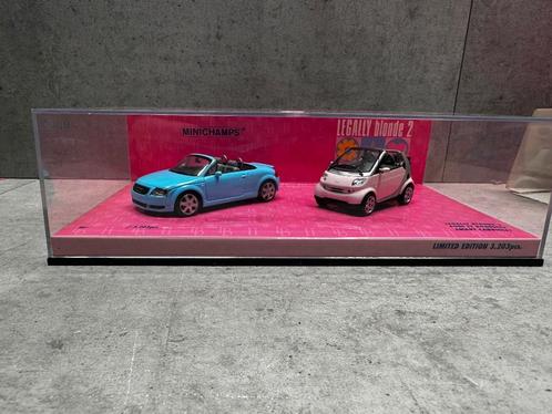 Minichamps Legally Blonde 2 - Audi TT en Smart - A5842, Hobby en Vrije tijd, Modelauto's | Overige schalen, Zo goed als nieuw