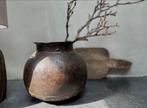 Oud ijzeren bowl kruik india Oosters sober sleets, Antiek en Kunst, Ophalen of Verzenden