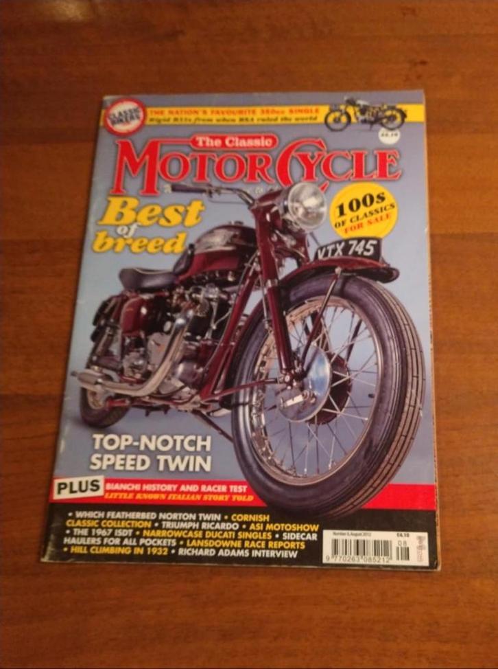 The Classic Motorcycle augustus 2012, Boeken, Motoren, Gelezen, Verzenden
