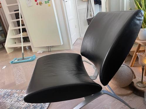 Artifort design stoel leer, Huis en Inrichting, Stoelen, Zo goed als nieuw, Eén, Leer, Zwart, Ophalen