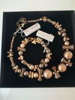 Bulatti set armband en ketting bronskleur, Ophalen of Verzenden, Zo goed als nieuw