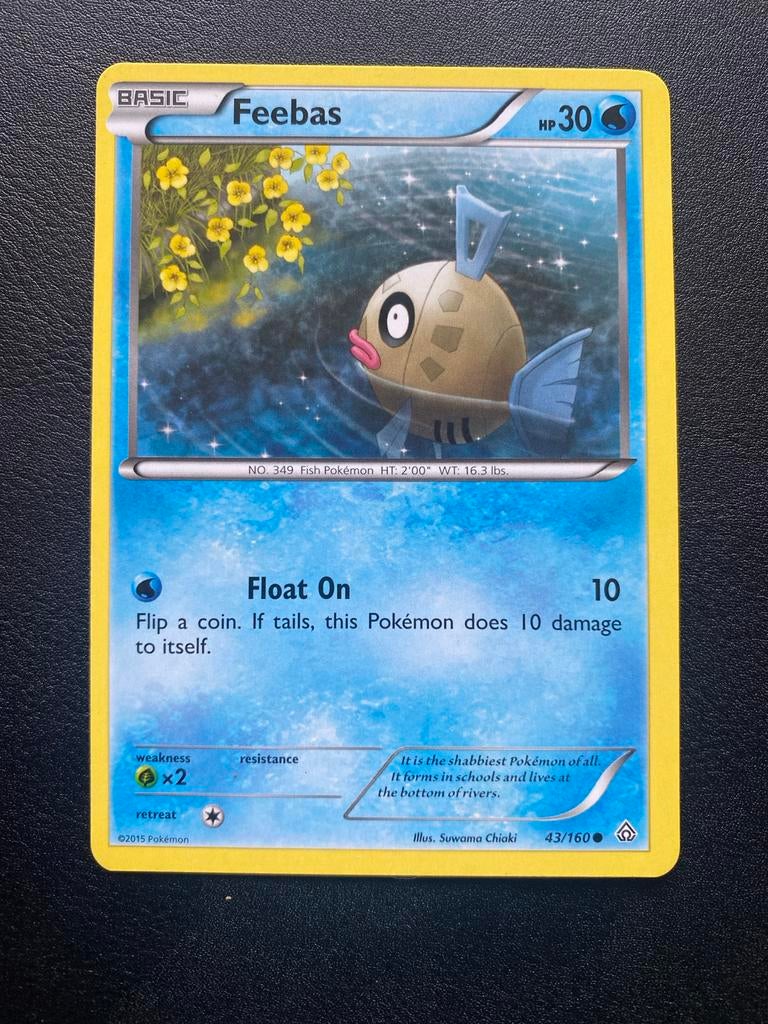 Feebas 43/160 Pokémon XY Primal Clash Packfresht Mint, Ophalen of Verzenden, Zo goed als nieuw, Losse kaart