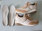 <>  Gabor MAAT 43 ( 9 G ) beige leren sneakers plateau zolen, Verzenden, Beige, Gabor, Sneakers of Gympen