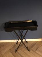 Mooie stoere zwarte butler tray. Sidetable, Rechthoekig, Hout, Ophalen