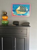 Handmade: Schilderij met 3D boot, Antiek en Kunst, Verzenden