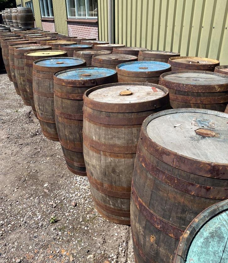 Eiken wijnvat | 190L Regenton | Whiskyvat | Whiskeyvat, Tuin en Terras, Regentonnen, Gebruikt, Hout, 150 liter of meer, Ophalen