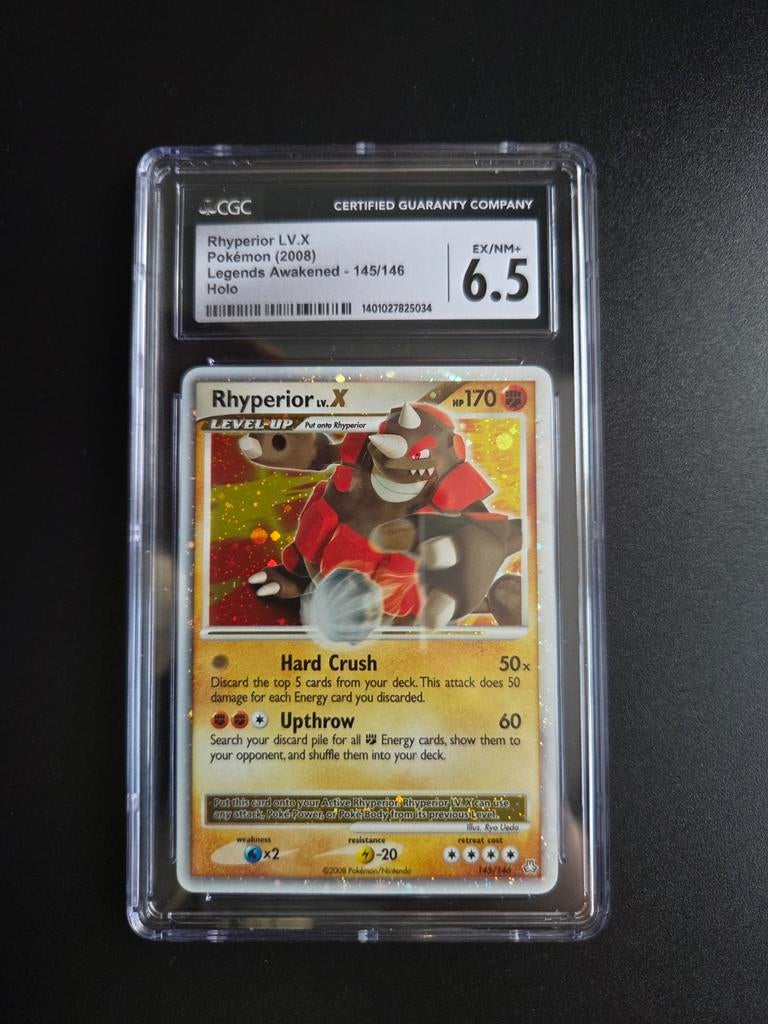 Rhyperior LV.X Pokemon Legends Awakened, Ophalen of Verzenden, Zo goed als nieuw, Booster, Foil